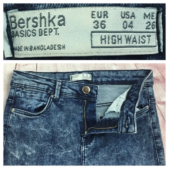 💸BERSHKA Basics Dept High Waist Skinny Jean sz 4 - Picture 4 of 8